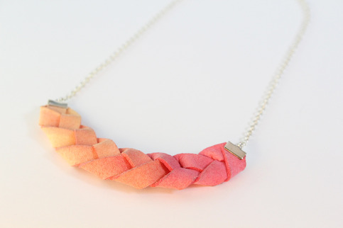 Large Ombré Braided Necklace