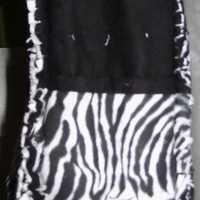 Zebra Striped Rag Quilt Tote - Thumbnail 1
