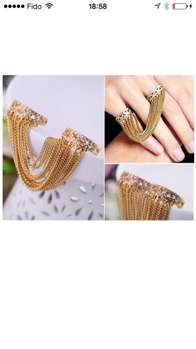 double long tassel ring