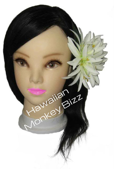 White Silk LILY HAIR CLIP . . .