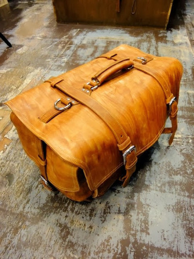 Leather Duffle Bag - XXL - heavy duty
