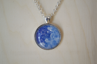 Fantasy art pendant original watercolor "Dream Birds"