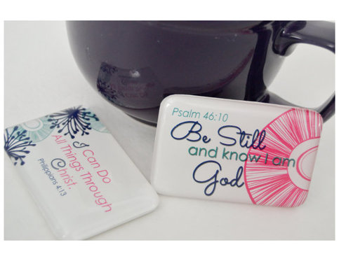 Large Scripture Glass Magnet Set