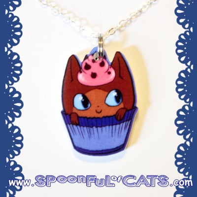 "Choco" Cupcat necklace