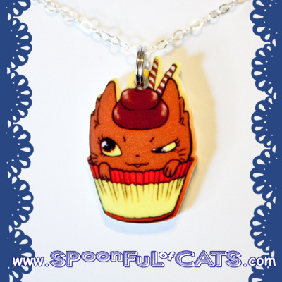 "Chocola" Cupcat necklace