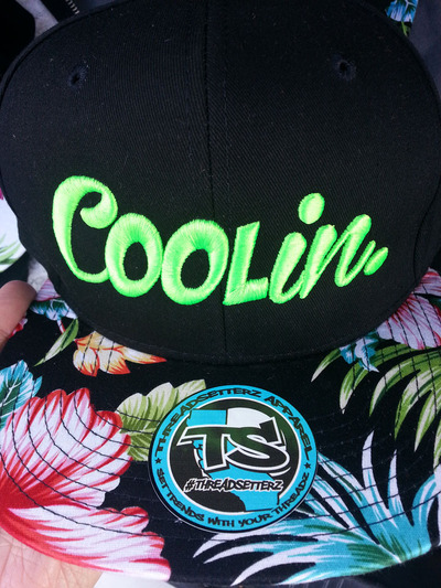 Coolin. black/green floral snapback