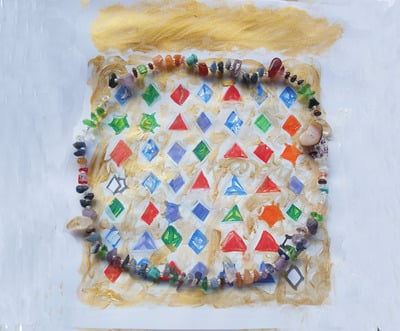 Pain Management Necklace Crystal Healing with Light Language Grid