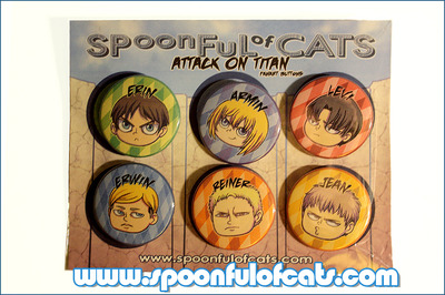 Attack on Titan Buttons SET 1