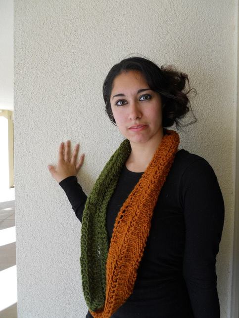 Two-Tone Lace Infinity Scarf
