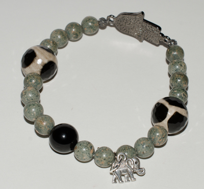 "Hamsa Tribe" w/ Elephant Charm