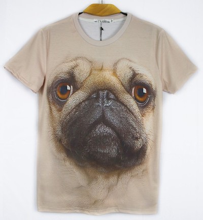 3D Lovely Pet Dog Pattern Print T-shirts 4 Sizes