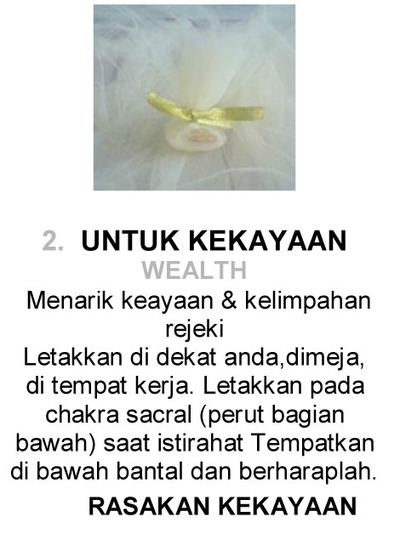 02 UNTUK KEKAYAAN WEALTH CRYSTAL REMEDY