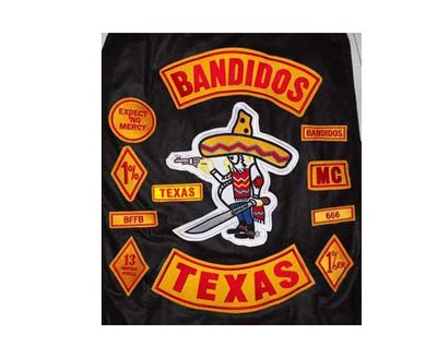 GOOD FREE SHIPPING BIKERS EMBROIDERY SUPPORT BANDIDOS MC 1% TEXAS FOR JACKET