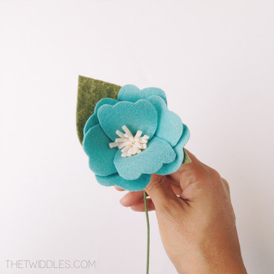 Poppy Inspired Felt Flower - Medium, Double Layer
