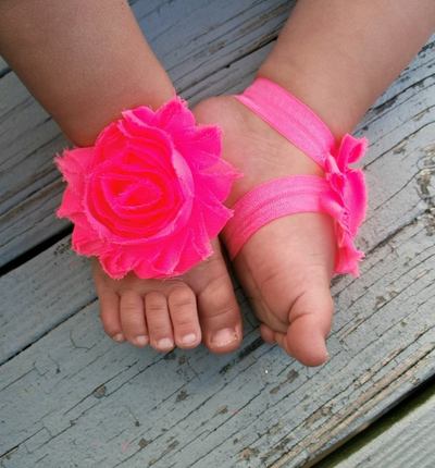Barefoot Baby Sandals (Hot Pink)