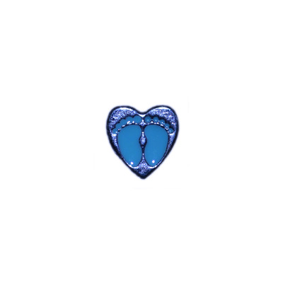Heart w/ Baby Feet-Blue
