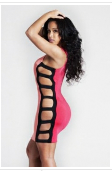 Pink Sexy Provocative Strappy Cut out Dress