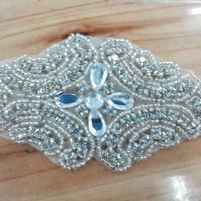 Rhombus sash dress crystal rhinestones applique - Thumbnail 2