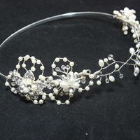 Bridal Wedding Bride Rhinestone Crystal Pearl tiara Headband - Thumbnail 2