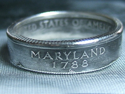 YOU Pick The State 90% Silver Quarter Ring