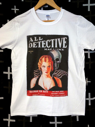 VINTAGE DETECTIVE HORROR MAGAZINE UNISEX T-SHIRT.