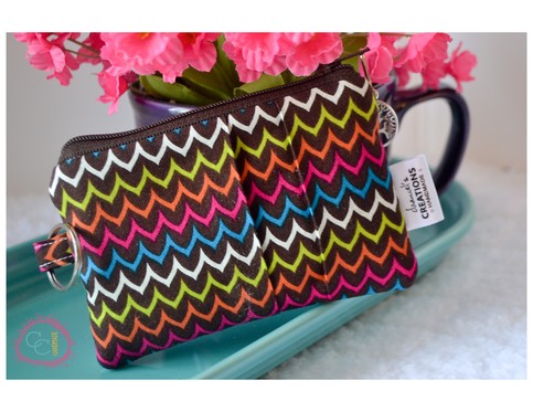 Zippered Pouch/Coin Purse Accented with Scripture/Pleat Design