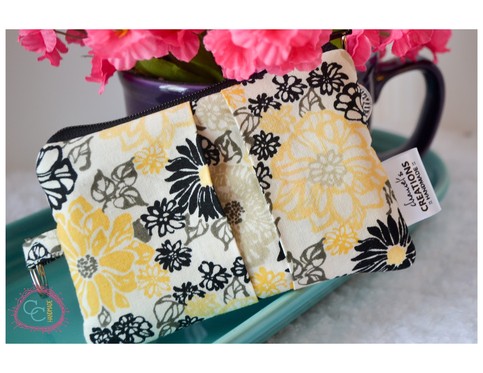 Zippered Pouch/Coin Purse Accented with Scripture/Pleat Design