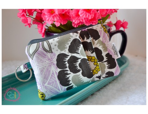 Zippered Pouch/Coin Purse Accented with Scripture/Pleat Design