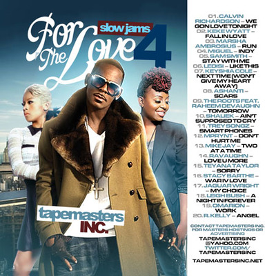 Tapemasters Inc - 'For The Love #4' (Slow Jams) Rap R&B Mixtape (Mix CD)