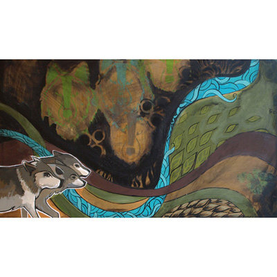 Wolves Prowl-Art Print- Acrylic- Archival-13x19