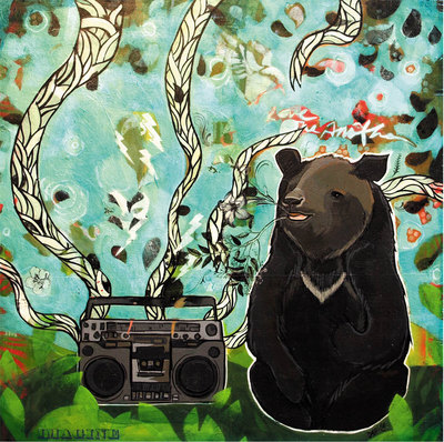 Imagine Bear- Art -Acrylic-Original Painting