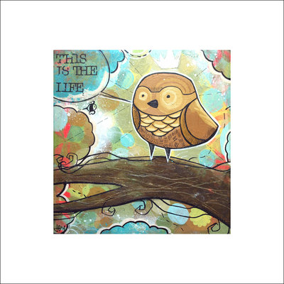 This Is The Life-Art Print-Illustration-Acrylic-Archival-8x8