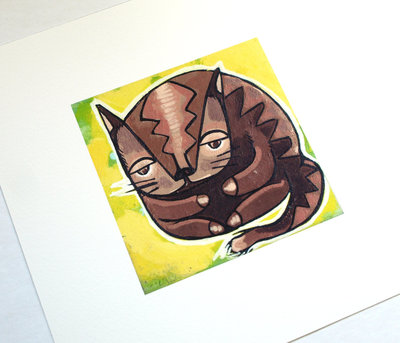 Kitty Cat- Art Print-Acrylic-Archival Print-8x8