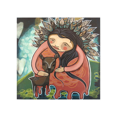 Dear Mother, Deer Mother-Art Print-Acrylic- Archival-10x10