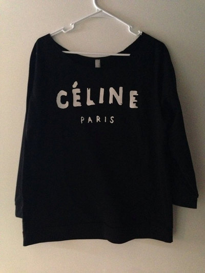 CELINE PARIS 3/4 Raglan Tee