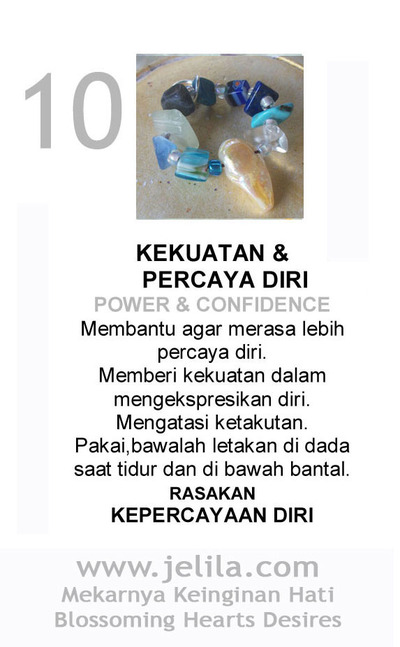 10 KEKUATAN & PERCAYA DIRI POWER & CONFIDENCE CRYSTAL REMEDY PENDANT