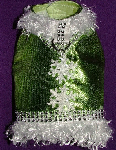 Lime lame dressy vest/harness