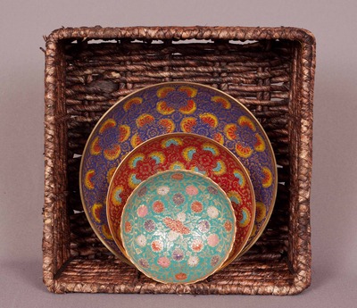 Handpainted floral nesting bowls