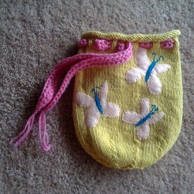 Knit dice bag: mlp fluttershy