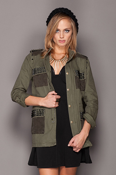 Studded military jacket