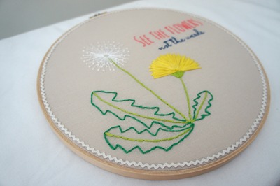 8" Dandelion Hoop Art