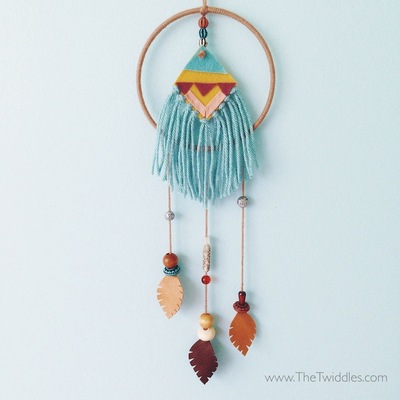 5" Boho inspired Decor w/Fringe and Beads