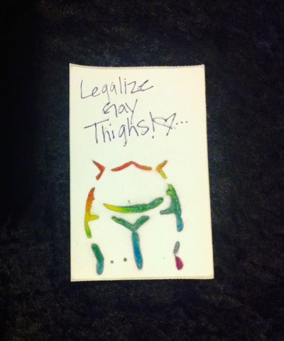 Legalize Gay Thighs Sticker