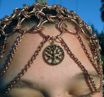 Chain Mail Headpiece Chain Maille Renaissance Garb Bellydance