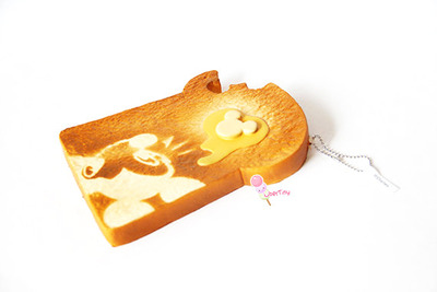 Jumbo Plus Mickey Honey Bitten Toast Squishy