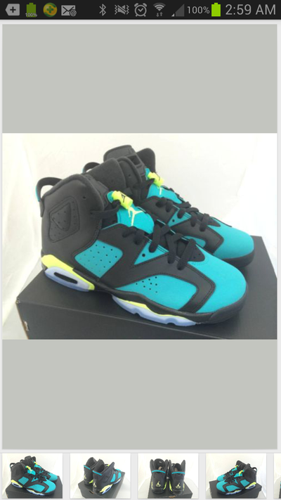 Jordan retro 6 turbo green big kids