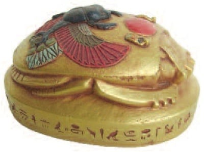 Egyptian Scarab Paperweight Gold and Color Finish E-041GP