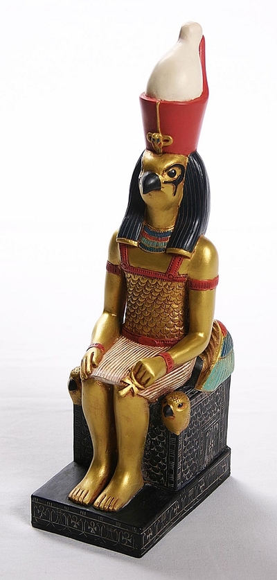 Horus Seated on Throne Egyptian Statue E-178GP