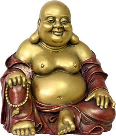 Happy Buddha Laughing Desktop Size Statue O-074GR