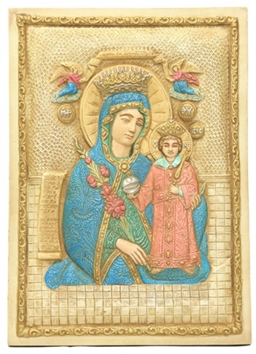 Mary and Miraculous Roses as Our Lady of Roses Relief R-018SP